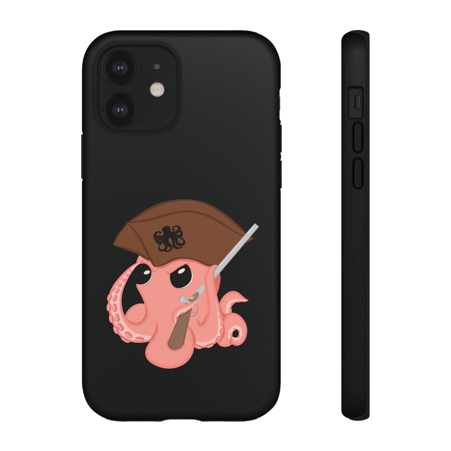 Phone case featuring a cartoon pirate themed original mascot design by the Octopus Revolution.