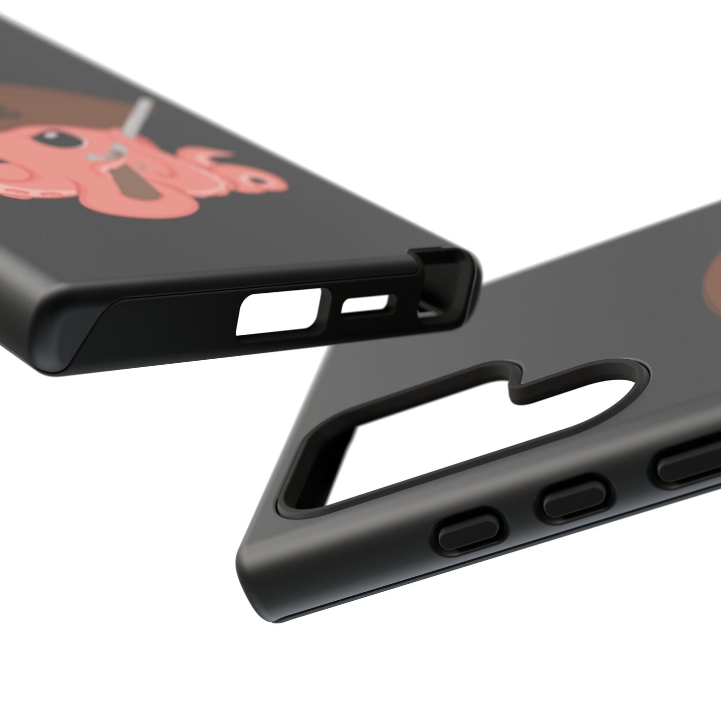 Phone case featuring a cartoon pirate themed original mascot design by the Octopus Revolution.