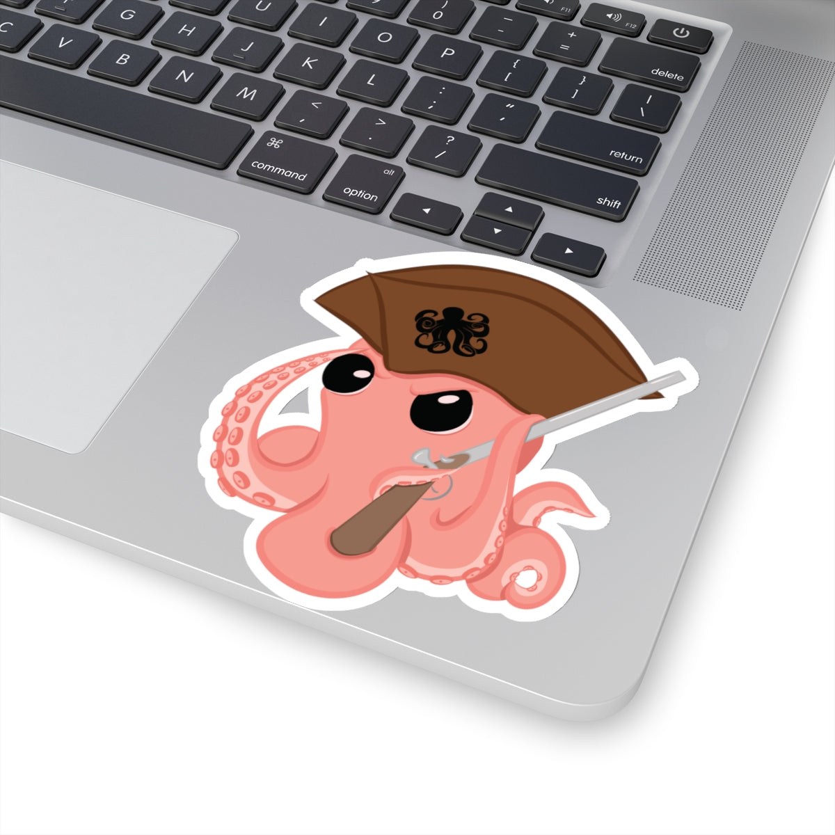 The Octopus Revolution original mascot sticker. Featuring a cartoon pirate themed design.