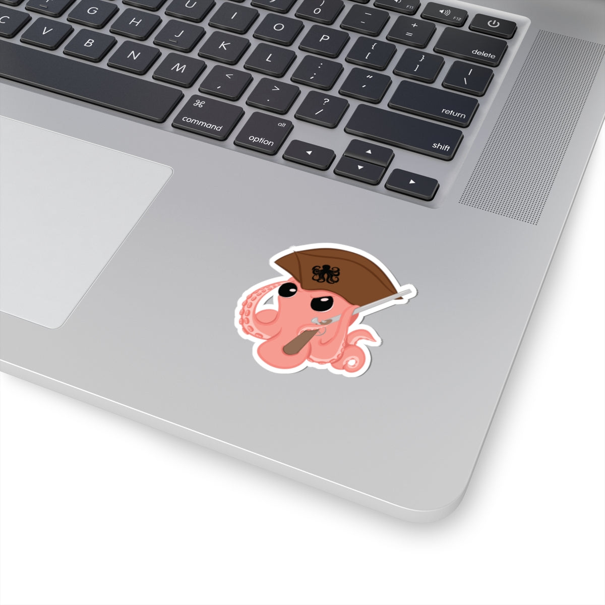 The Octopus Revolution original mascot sticker. Featuring a cartoon pirate themed design.