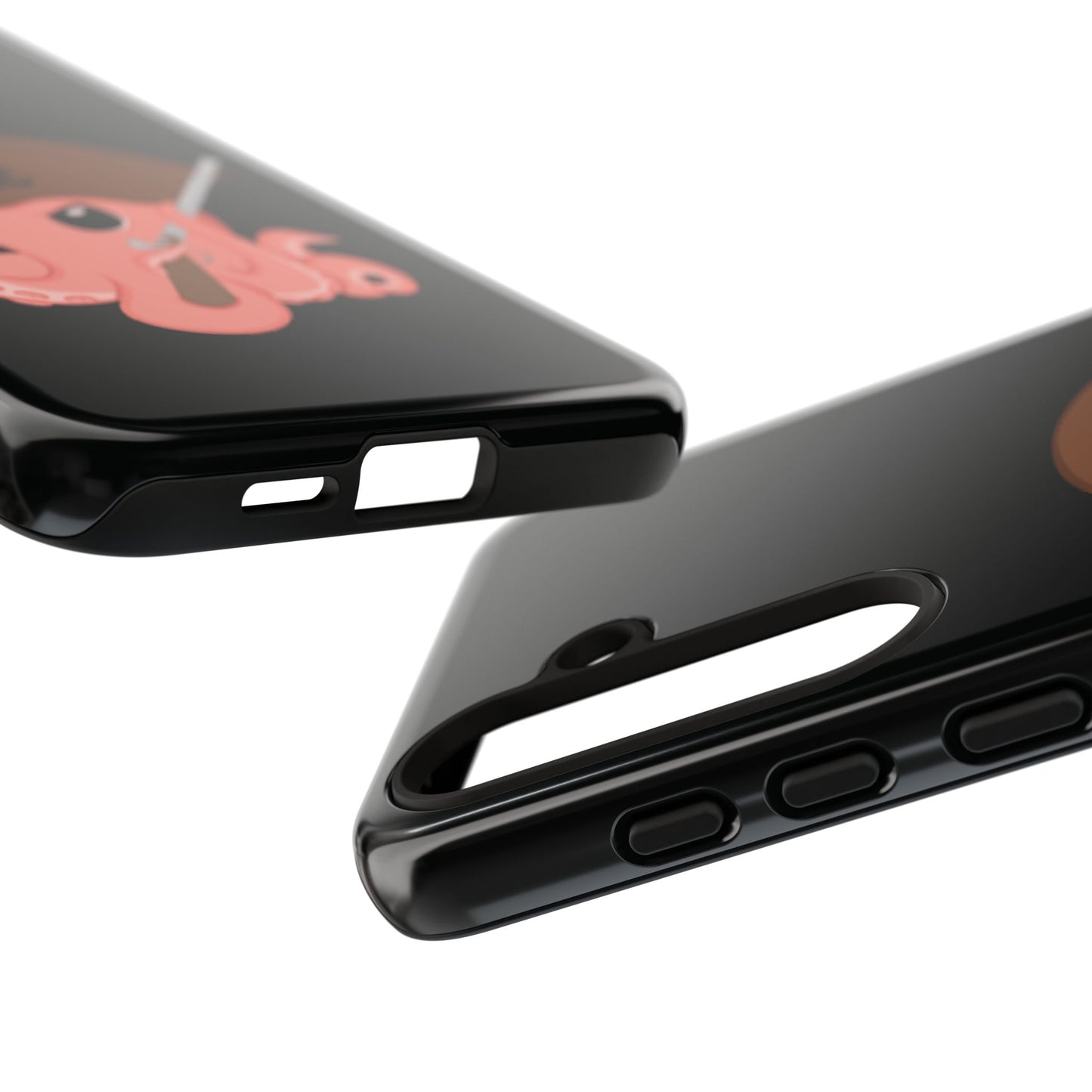 Phone case featuring a cartoon pirate themed original mascot design by the Octopus Revolution.