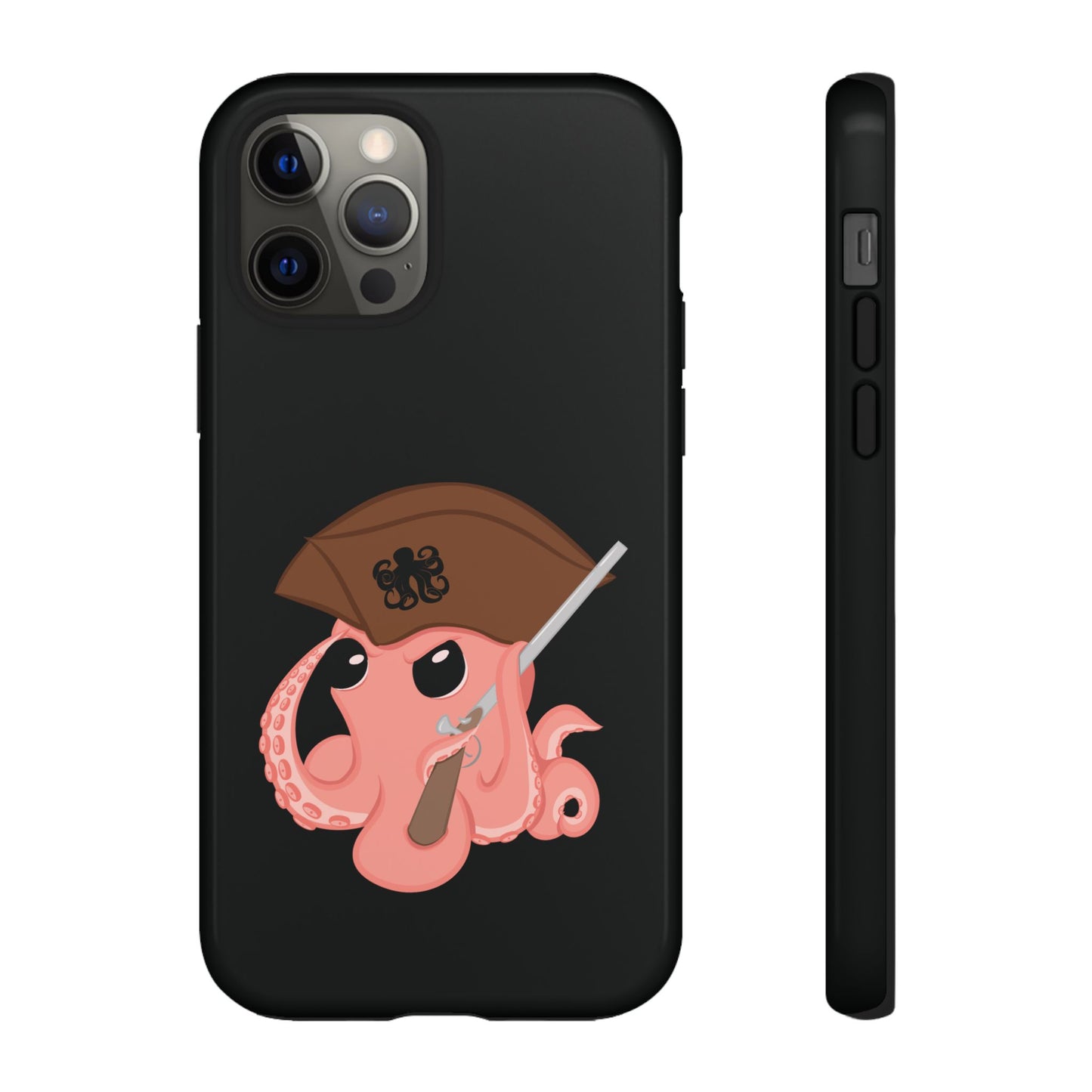 Phone case featuring a cartoon pirate themed original mascot design by the Octopus Revolution.
