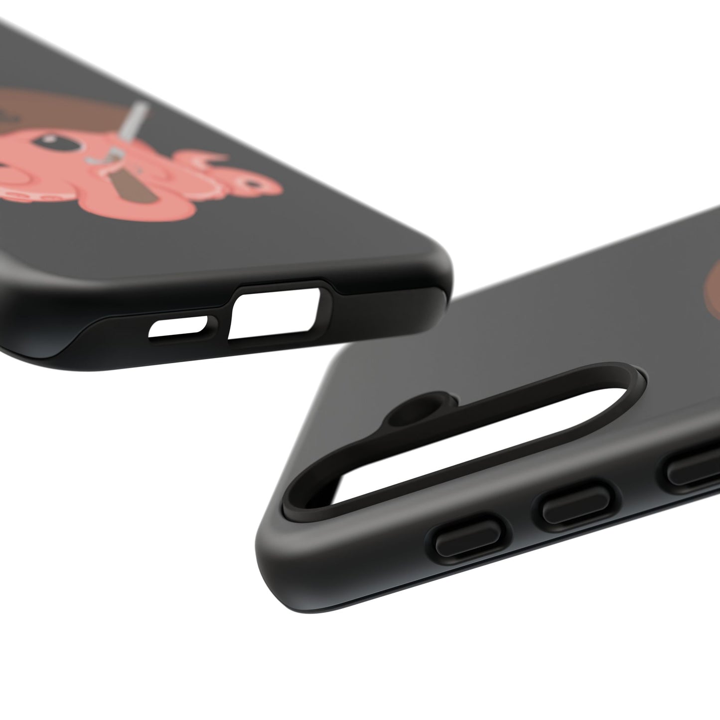 Phone case featuring a cartoon pirate themed original mascot design by the Octopus Revolution.