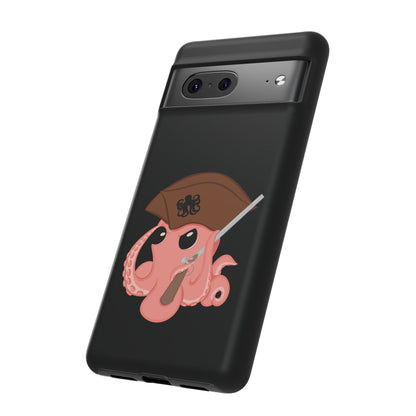Phone case featuring a cartoon pirate themed original mascot design by the Octopus Revolution.