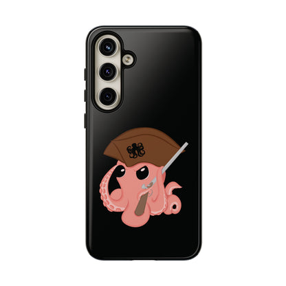 Phone case featuring a cartoon pirate themed original mascot design by the Octopus Revolution.