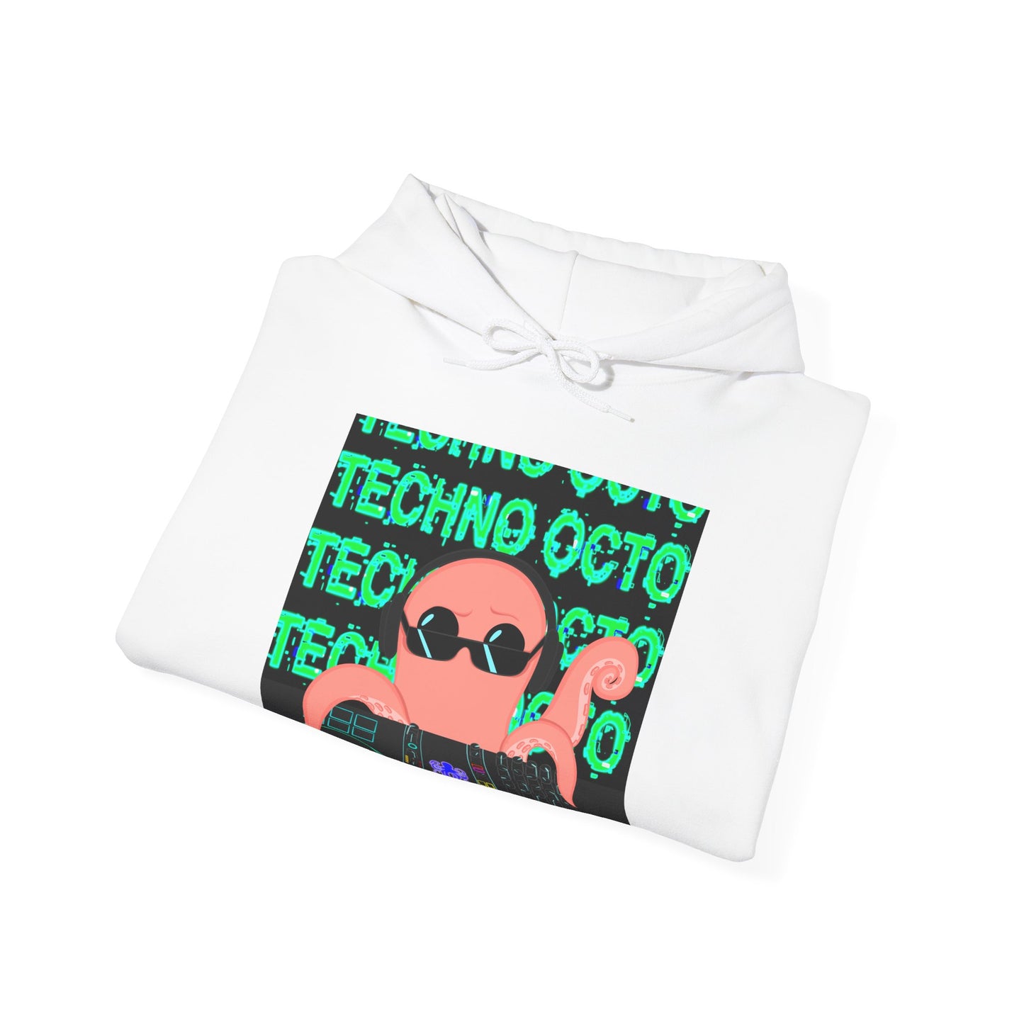 Techno Octo Hoodie (Front Print) | Octopus Revolution