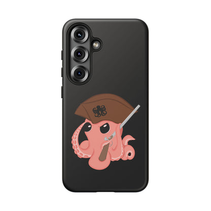 Phone case featuring a cartoon pirate themed original mascot design by the Octopus Revolution.