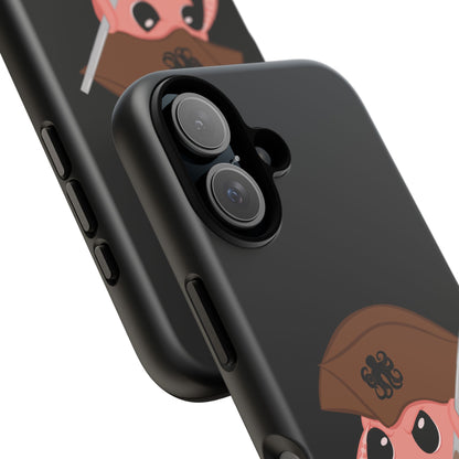 Phone case featuring a cartoon pirate themed original mascot design by the Octopus Revolution.
