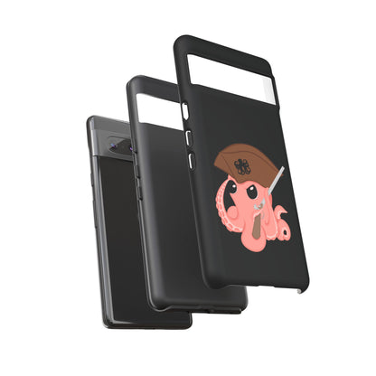 Phone case featuring a cartoon pirate themed original mascot design by the Octopus Revolution.