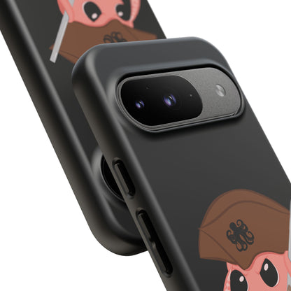 Phone case featuring a cartoon pirate themed original mascot design by the Octopus Revolution.