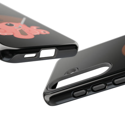 Phone case featuring a cartoon pirate themed original mascot design by the Octopus Revolution.
