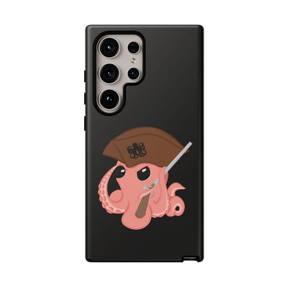 Phone case featuring a cartoon pirate themed original mascot design by the Octopus Revolution.