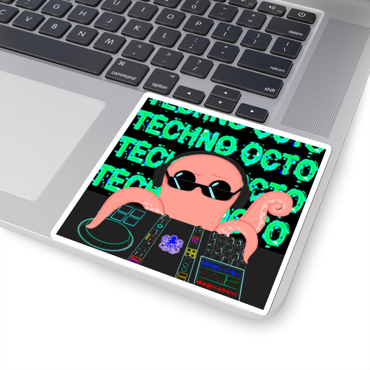 Stickers featuring the Techno Octo Design by the Octopus Revolution