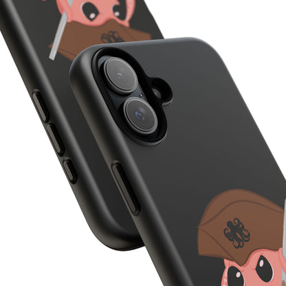 Phone case featuring a cartoon pirate themed original mascot design by the Octopus Revolution.