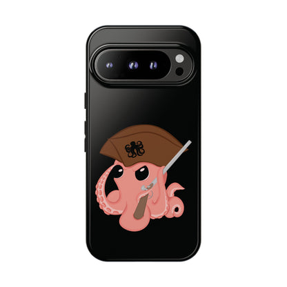 Phone case featuring a cartoon pirate themed original mascot design by the Octopus Revolution.