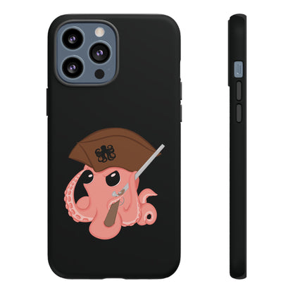 Phone case featuring a cartoon pirate themed original mascot design by the Octopus Revolution.