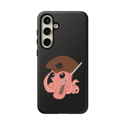 Phone case featuring a cartoon pirate themed original mascot design by the Octopus Revolution.