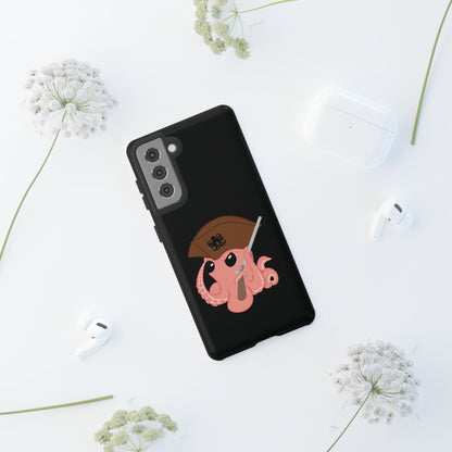 Phone case featuring a cartoon pirate themed original mascot design by the Octopus Revolution.
