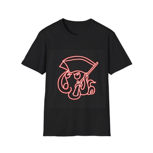 Neon Octo T-Shirt (Red) | Octopus Revolution