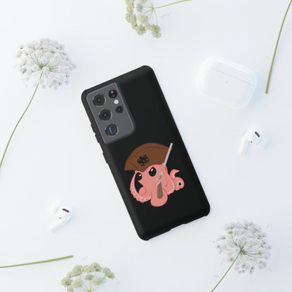 Phone case featuring a cartoon pirate themed original mascot design by the Octopus Revolution.