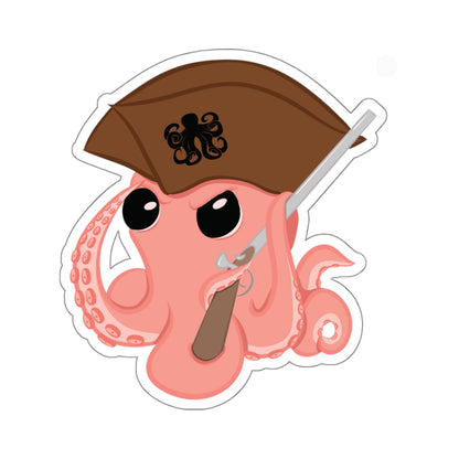 The Octopus Revolution original mascot sticker. Featuring a cartoon pirate themed design.