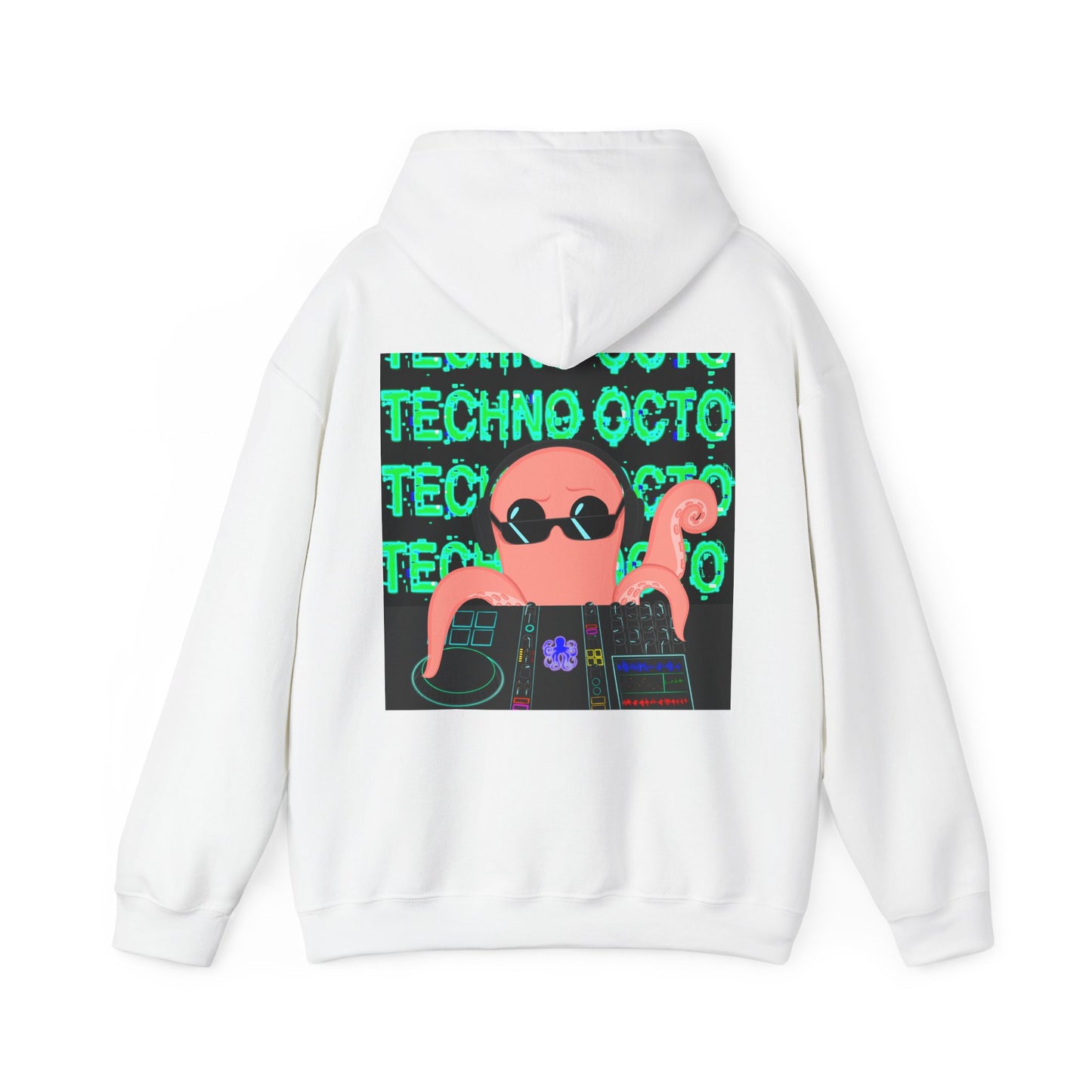 Techno Octo Hoodie (Back Print) | Octopus Revolution
