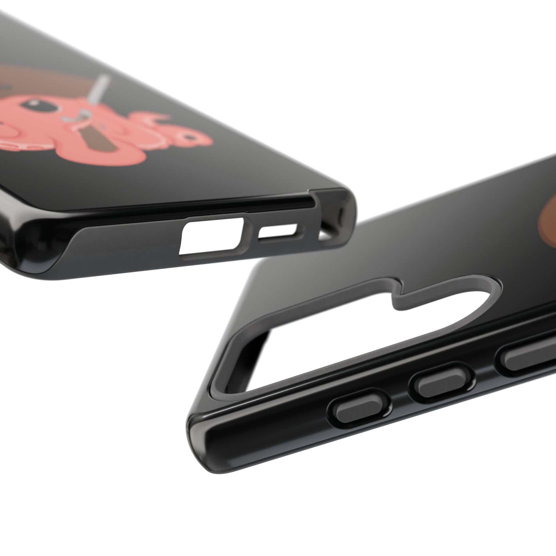 Phone case featuring a cartoon pirate themed original mascot design by the Octopus Revolution.
