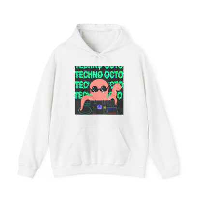 Techno Octo Hoodie (Front Print) | Octopus Revolution