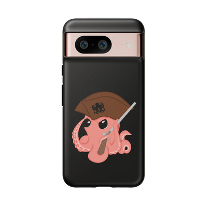 Phone case featuring a cartoon pirate themed original mascot design by the Octopus Revolution.