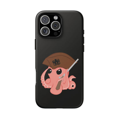 Phone case featuring a cartoon pirate themed original mascot design by the Octopus Revolution.